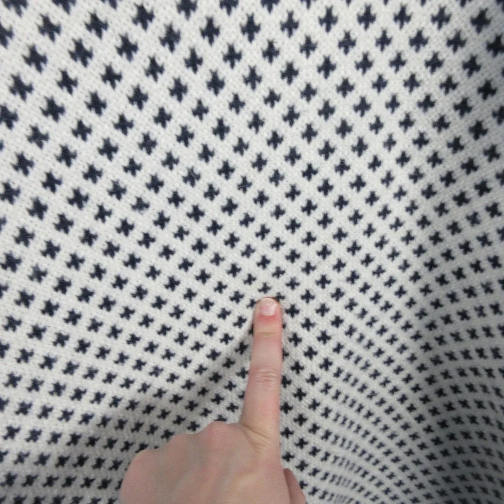 Long Wharf Supply Co Mens XL 1/4 Zip Sweater Fair Isle White Navy Nautical - Picture 10 of 15